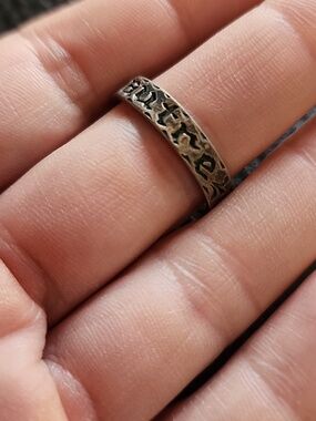 VTG Sterling Silver Textured Band Ring - Size 10.5